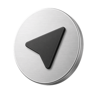 Decorative 3D send arrow icon displayed on the contact us page