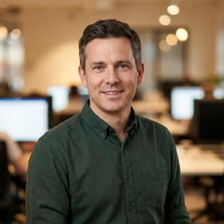 Daniel Carter, listed as Chief Technology Officer at Testmodblock1, shown in a profile image